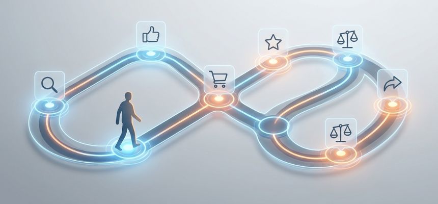 Percurso do cliente em pontos de interação