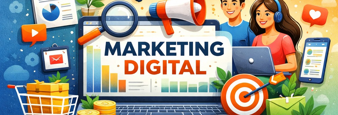 Marketing digital, tecnologia e dados.